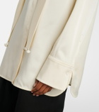 Jil Sander Scarf-detail satin shirt