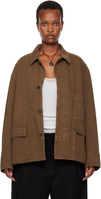 Photo: LE17SEPTEMBRE Brown Field Denim Jacket