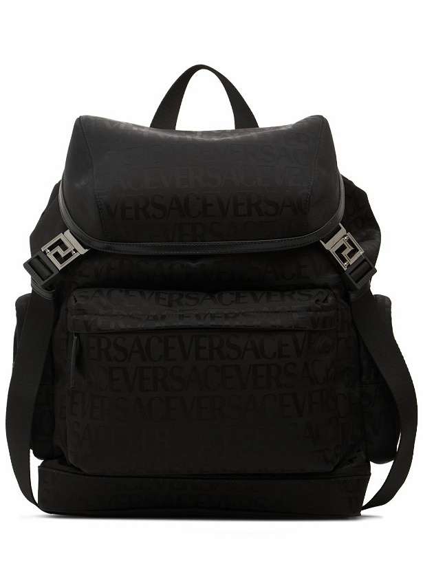 Photo: VERSACE - Logo Nylon Backpack