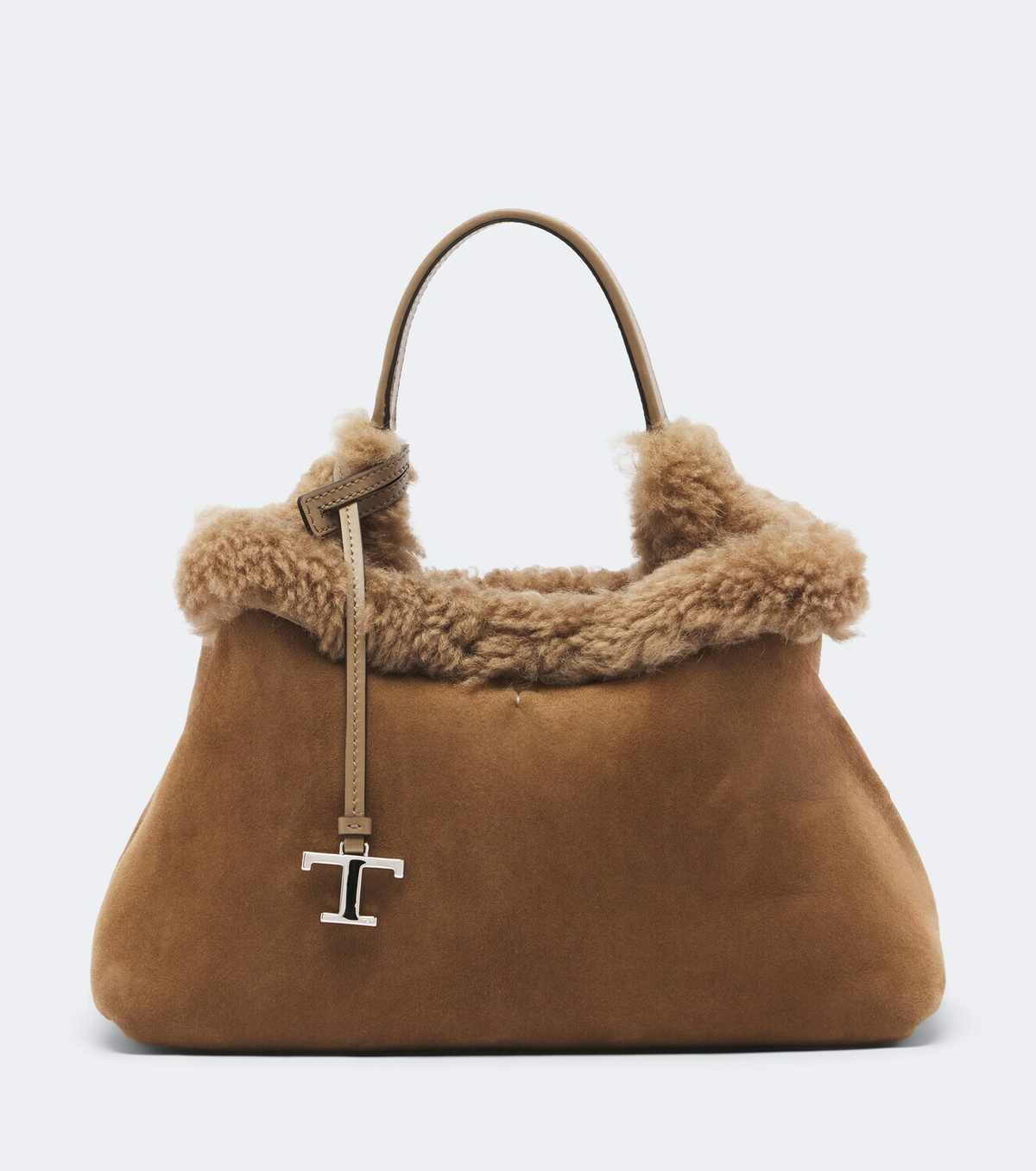 Tod's T Timeless shearling-lined suede tote bag