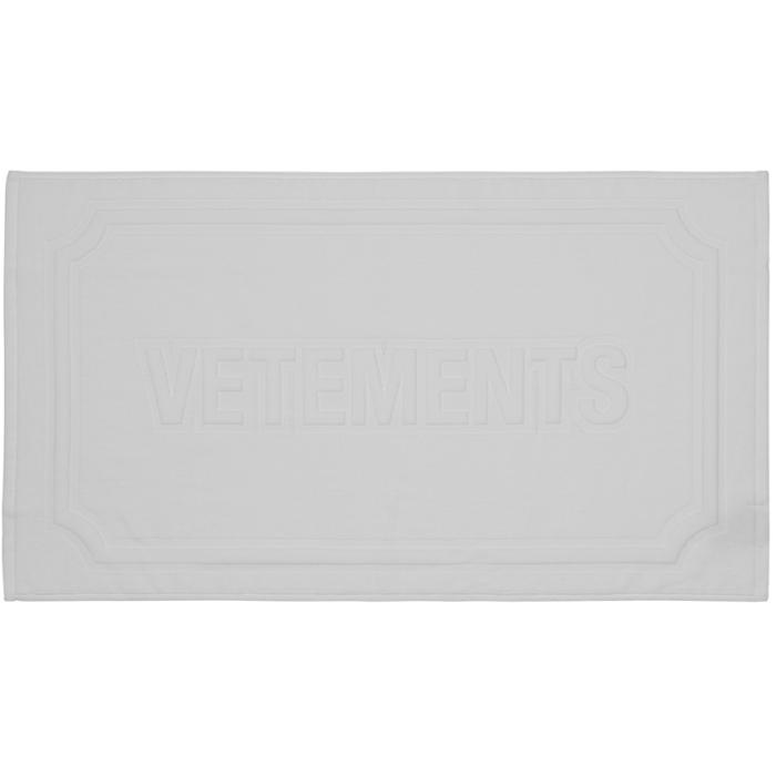 Photo: Vetements White Small Logo Bathmat Towel 