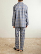 Derek Rose - Kelburn 52 Straight-Leg Checked Brushed-Cotton Pyjama Trousers - Blue