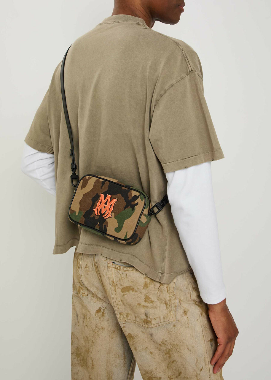Amiri MA Camouflage Twill Camera Cross-body bag - Olive - One Size