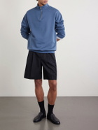Auralee - Cotton Half-Zip Sweatshirt - Blue