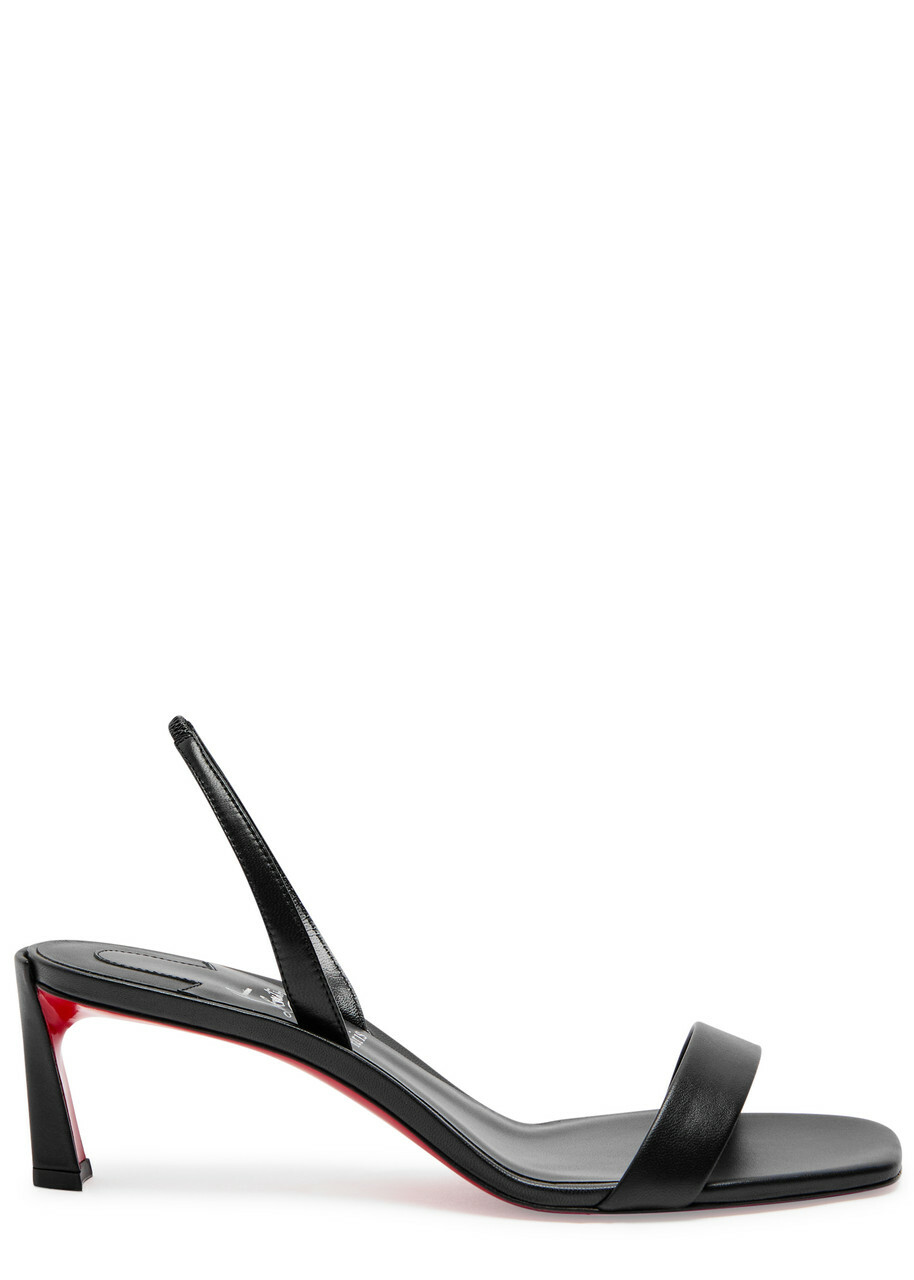 【Christian Louboutin】 Raratonga 55レザーミュール Raratonga 55 leather mules in white - Christian Louboutin