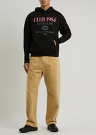 Club 1984 Art District Hooded Cotton Sweatshirt Black
