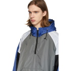 John Elliott Blue and Grey Sail Pullover Jacket