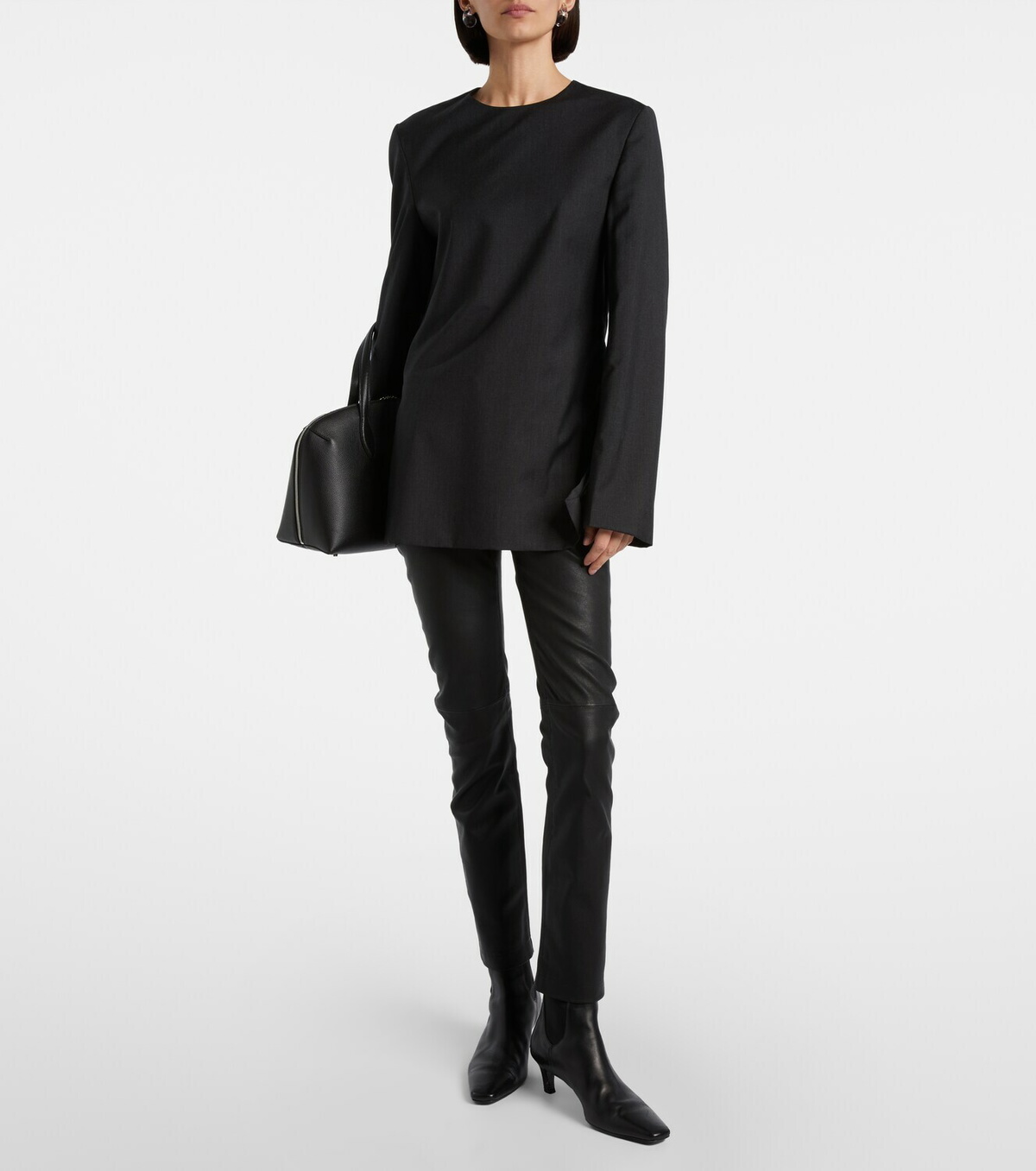 AG Jeans Mari leather skinny pants