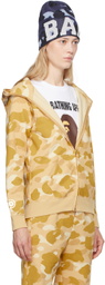BAPE Yellow Color Camo Shark Hoodie