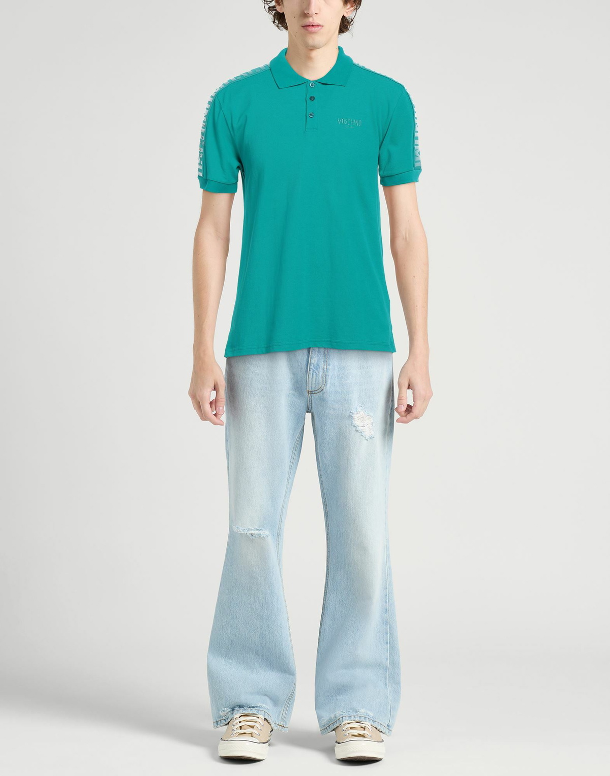 Moschino Mens Polo shirt Turquoise