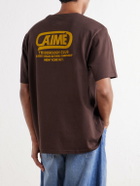 Aimé Leon Dore - Cycle Classic Logo-Print Cotton-Jersey T-Shirt - Brown