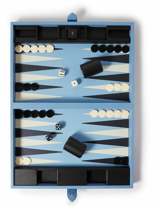 Photo: Smythson - Panama Textured-Leather Backgammon Set