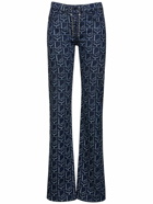 LUDOVIC DE SAINT SERNIN - Logo Lace-up Denim Straight Jeans