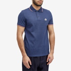 Moncler Men's Classic Logo Polo Shirt in Dark Blue