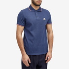 Moncler Men's Classic Logo Polo Shirt in Dark Blue