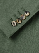 Thom Sweeney - Unstructured Double-Breasted Linen Suit Jacket - Green