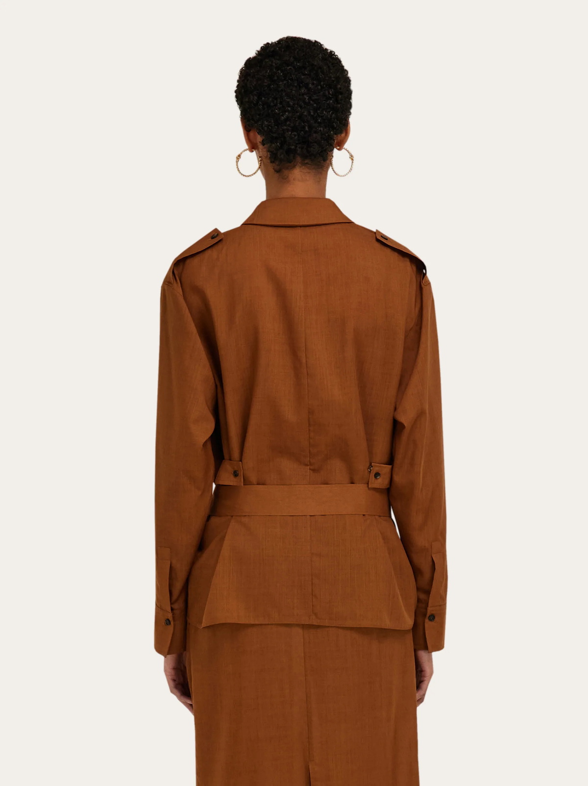 Ferragamo Womens Deconstructed blazer in Brown