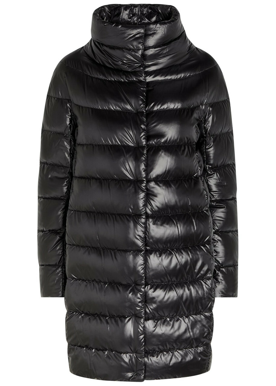 Herno Quilted Shell Coat Black