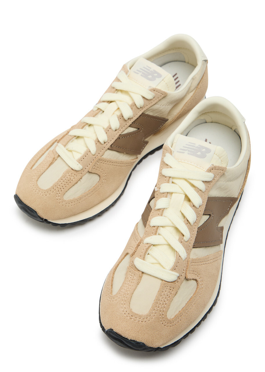 New Balance 471 Panelled Brushed Suede Sneakers White
