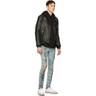 Amiri Indigo Tiger Destruction Jeans