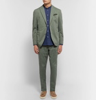 Boglioli - Army-Green Slim-Fit Stretch-Cotton Twill Suit Trousers - Men - Green