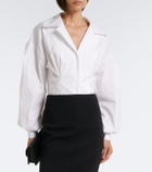 Carolina Herrera Cotton-blend poplin shirt