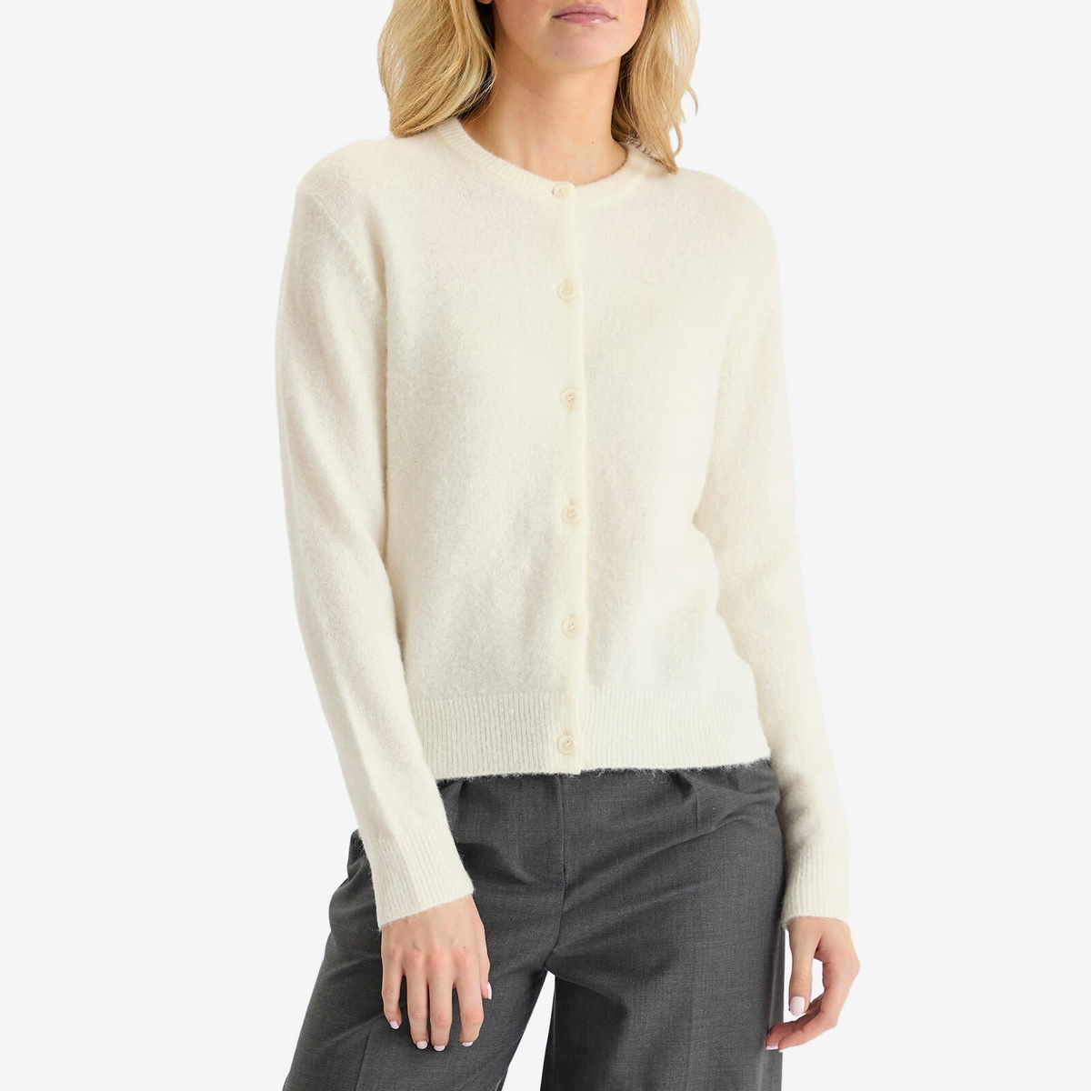 Samsøe Samsøe Women's Nor Short Cardigan in Clear Cream