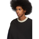 N.Hoolywood Black and White Colorblock Sweatshirt