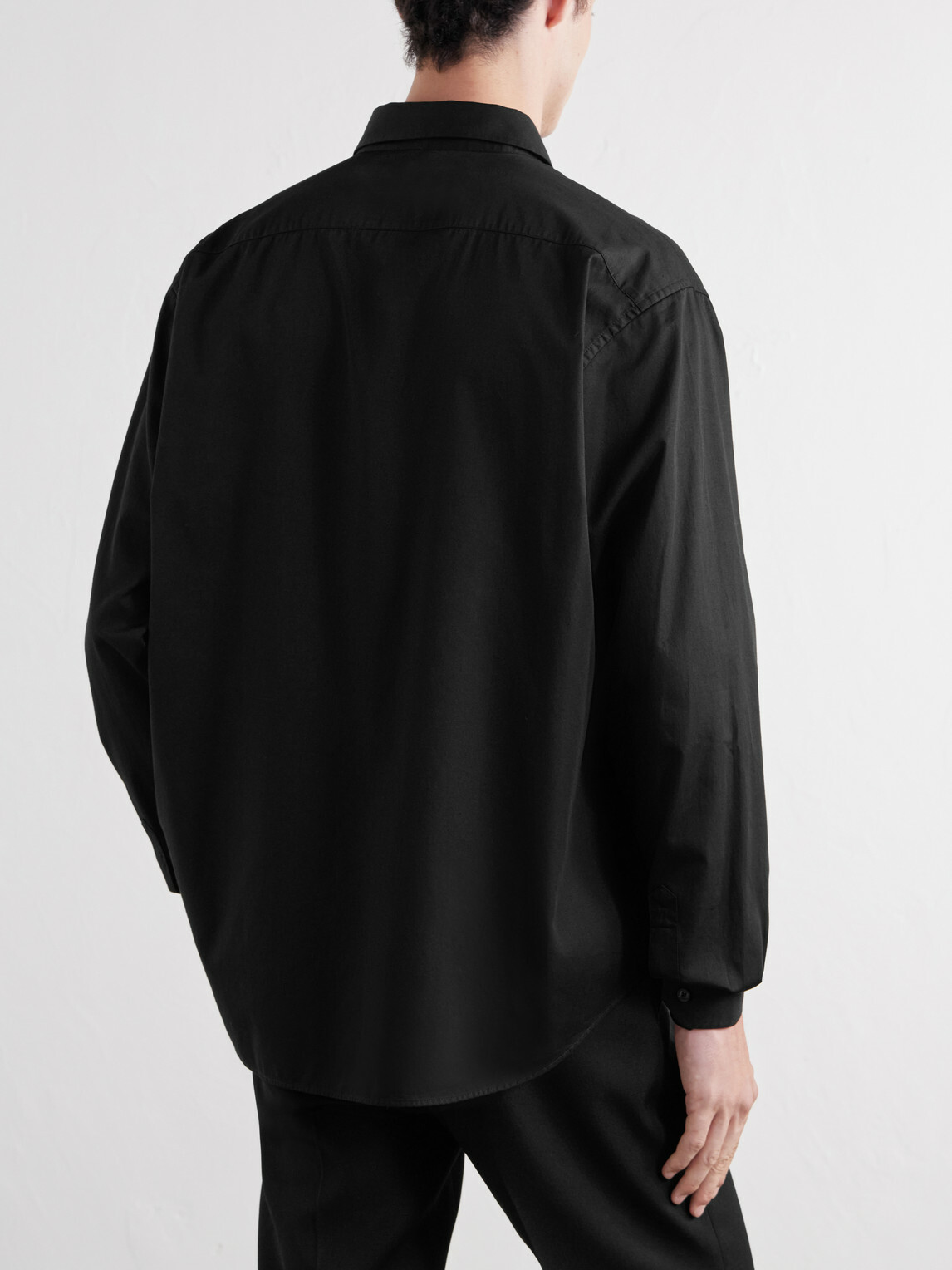 TOTEME - Cotton-Poplin Shirt - Black