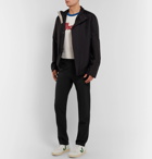 Sandro - Black Slim-Fit Wool-Blend Drawstring Trousers - Men - Black