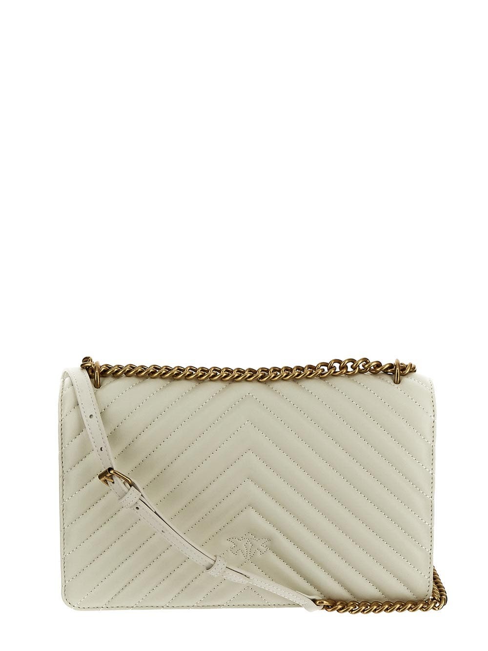 PINKO 104687A2DHVGB 関税送料込 Pinko Clutch bag with logo - Beige - Women | 102747A0F1D01Q