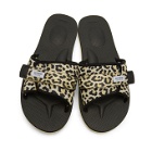 Wacko Maria Beige Suicoke Edition Leopard Padri Sandals