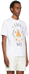 Casablanca SSENSE Exclusive White 'Casa Way' T-Shirt.