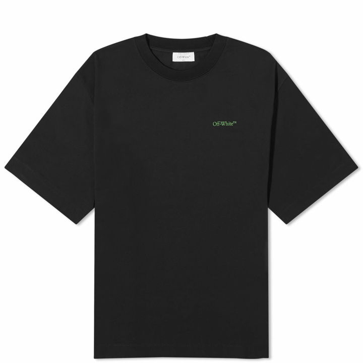 Photo: Off-White Men's Moon Arrow T-Shirt in Black/Green
