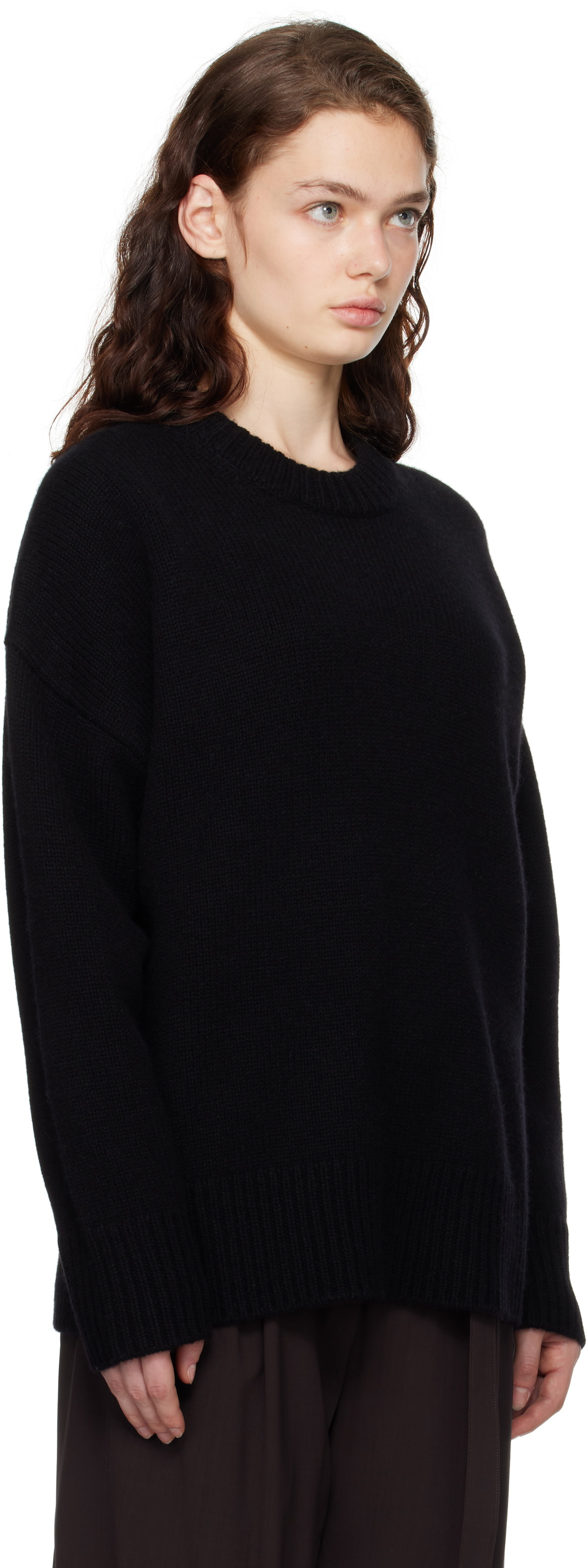 CO Black Boyfriend Crew Neck Sweater