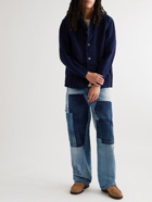 COTTLE - Straight-Leg Patchwork Jeans - Blue