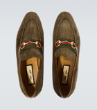 Gucci Horsebit corduroy loafers