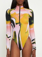 LOUISA BALLOU Springsuit Printed Onepiece Swimsuit