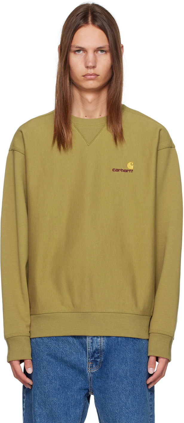 Carhartt Work In Progress Khaki American Script Sweatshirt