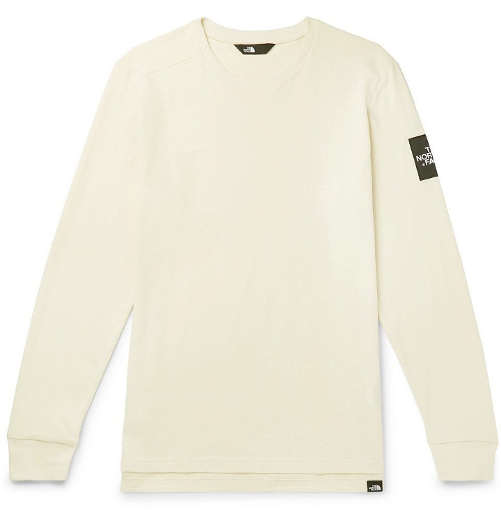 Photo: The North Face - Logo-Appliquéd Fleece-Back Cotton-Jersey Sweatshirt - Off-white