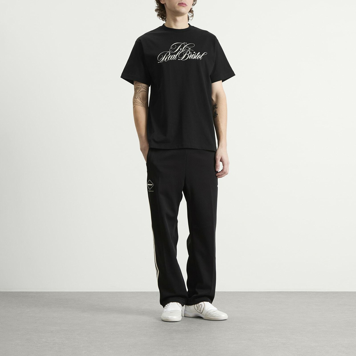 F.C. Real Bristol Men's Script T-Shirt in Black