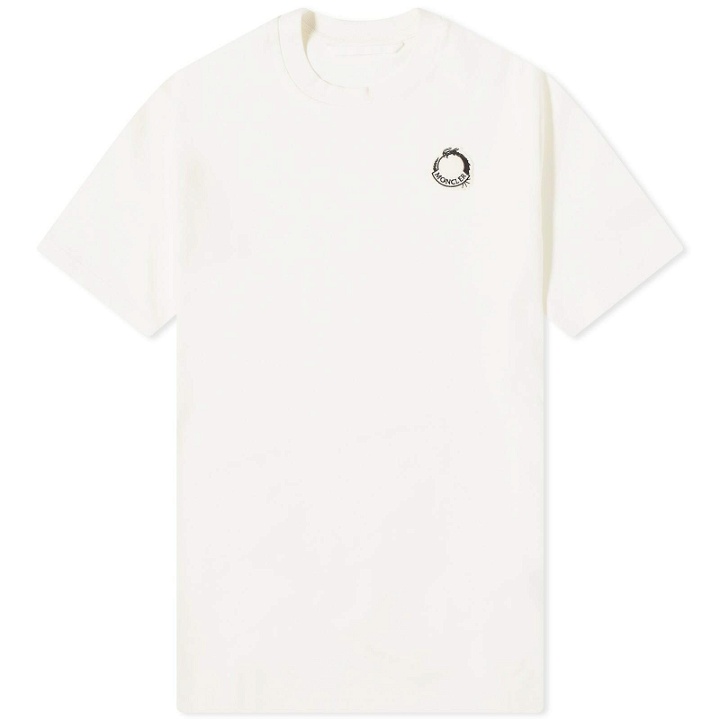 Photo: Moncler Men's Dragon Short Sleeve T-Shirt in White