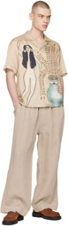 COMMAS Beige Woman And Fern Shirt