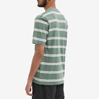 Folk Men's Highlight Stripe T-Shirt in Forest Green/Mist