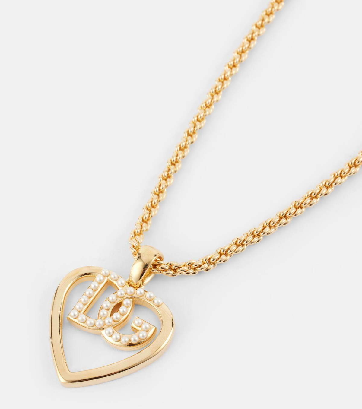 Dolce&Gabbana DG embellished gold-plated necklace