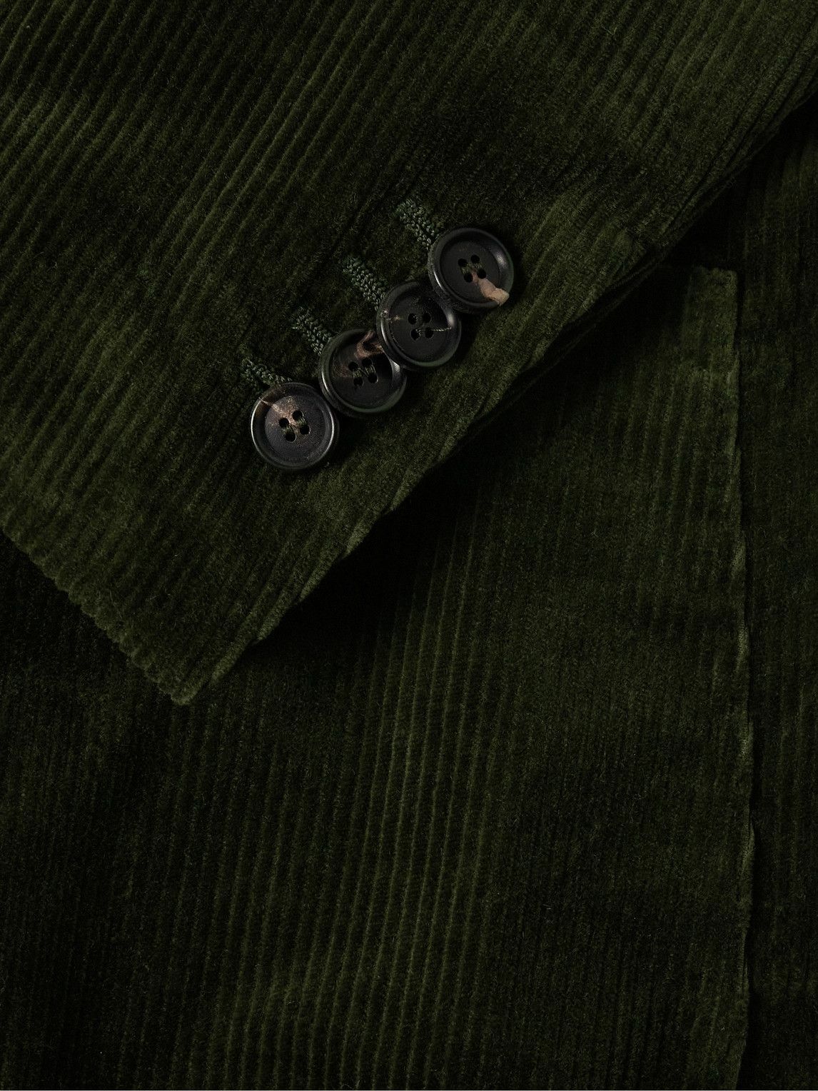 De Petrillo - Slim-Fit Double-Breasted Stretch-Cotton Corduroy