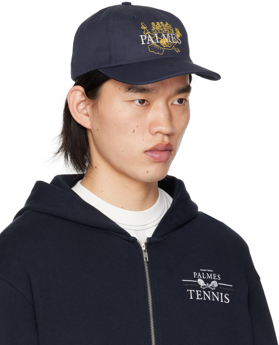 Palmes Navy Embroidered Cap Palmes