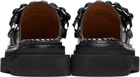 Toga Pulla Black Leather Slip-on Loafers