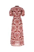Farm Rio Printed Cotton Tropical Cameo Shirt Dress
