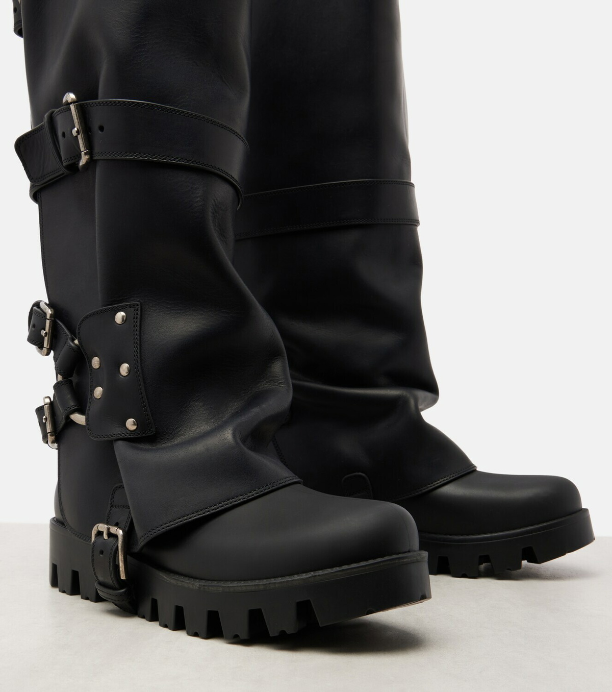 Dolce&Gabbana Leather biker boots